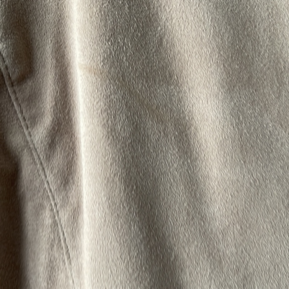 WHBM Suede Flounce Front Jacket Tan XXSP - Picture 13 of 16
